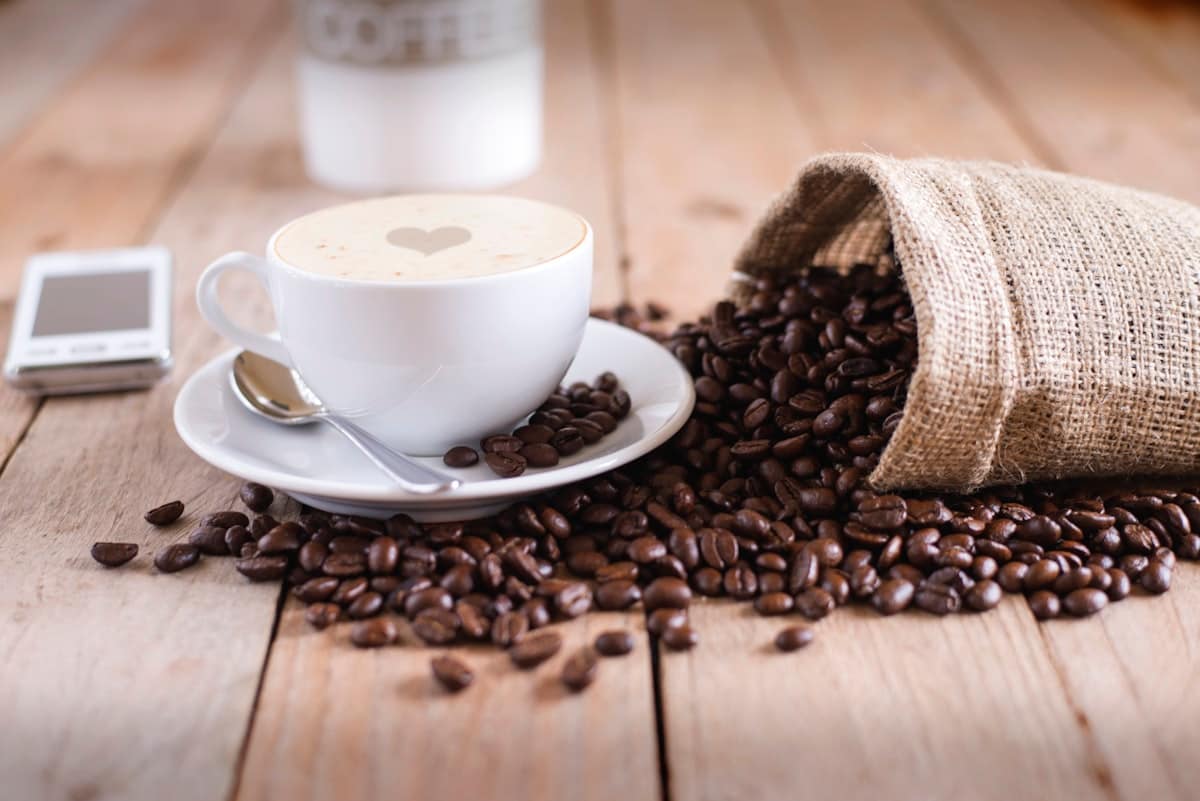 Coffee poured at the counter