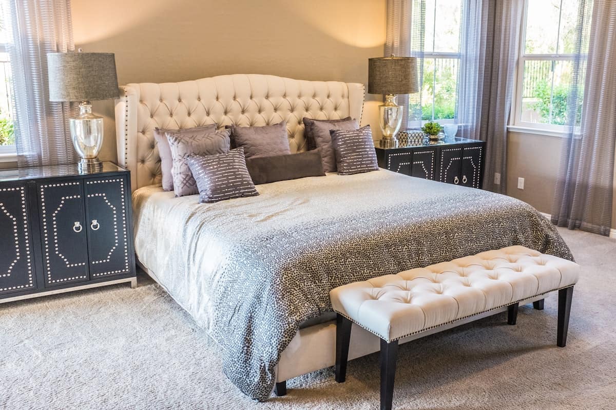 The Harbour Room — soft linen and morning light through tall windows