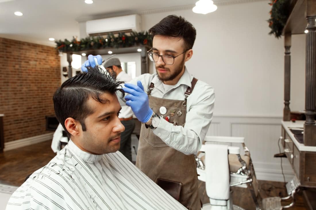 Low taper in progress at the chair