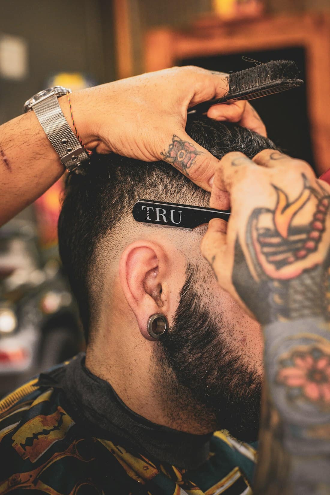Jonah at work — a straightforward clipper cut in progress